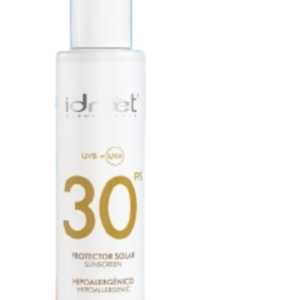 Proteccion solar AMPLIO ESPECTRO idraet SPF 30 CREMA SIN COLOR x100ml