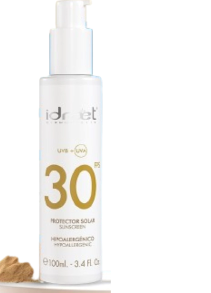 Proteccion solar AMPLIO ESPECTRO idraet SPF 30 CREMA SIN COLOR x100ml