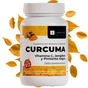 Cúrcuma + Pimienta Negra + Jengibre / Antioxidante Total! / 60 comprimidos- LAPPIEL