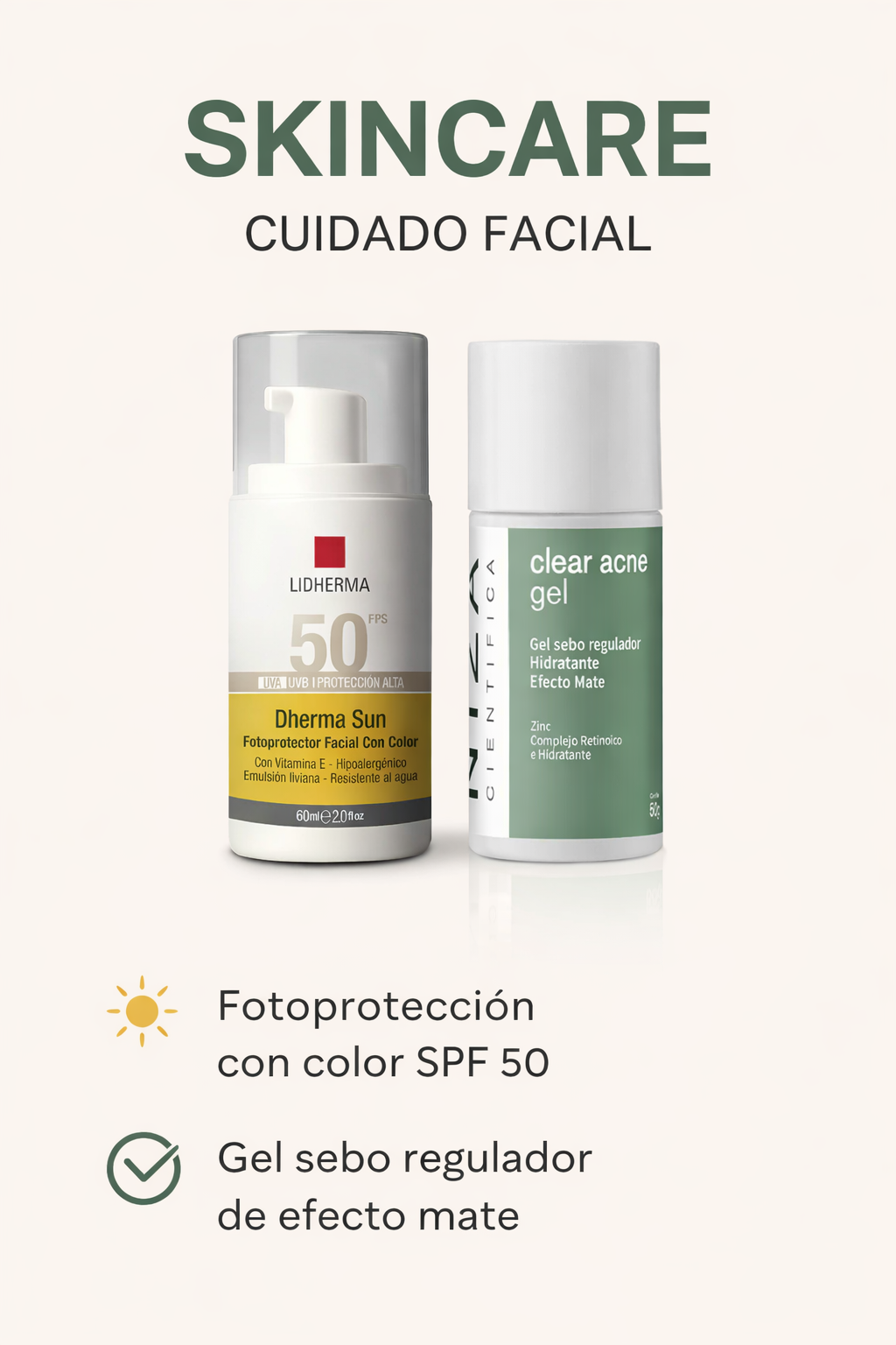 DUO PIEL MIXTA A OLEOSA (CREMA + PROTECTOR SOLAR)