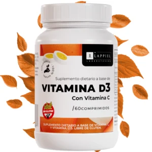 Vitamina D3 + C / Sistema Inmunologico Reforzado! / 60 Comrpimidos- LAPPEL