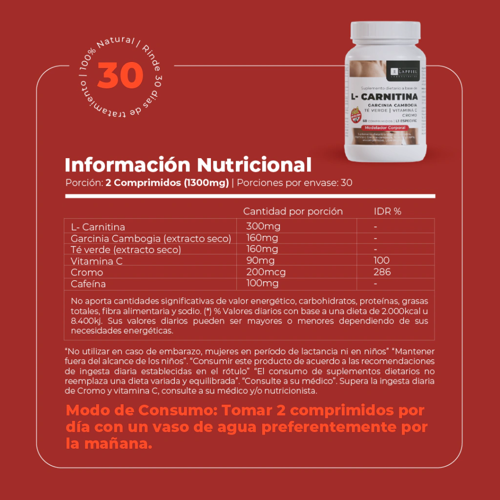 PROMO WINTER SALE 25% OFF L-Carnitina + Energía / 60 Comprimidos - Imagen 4