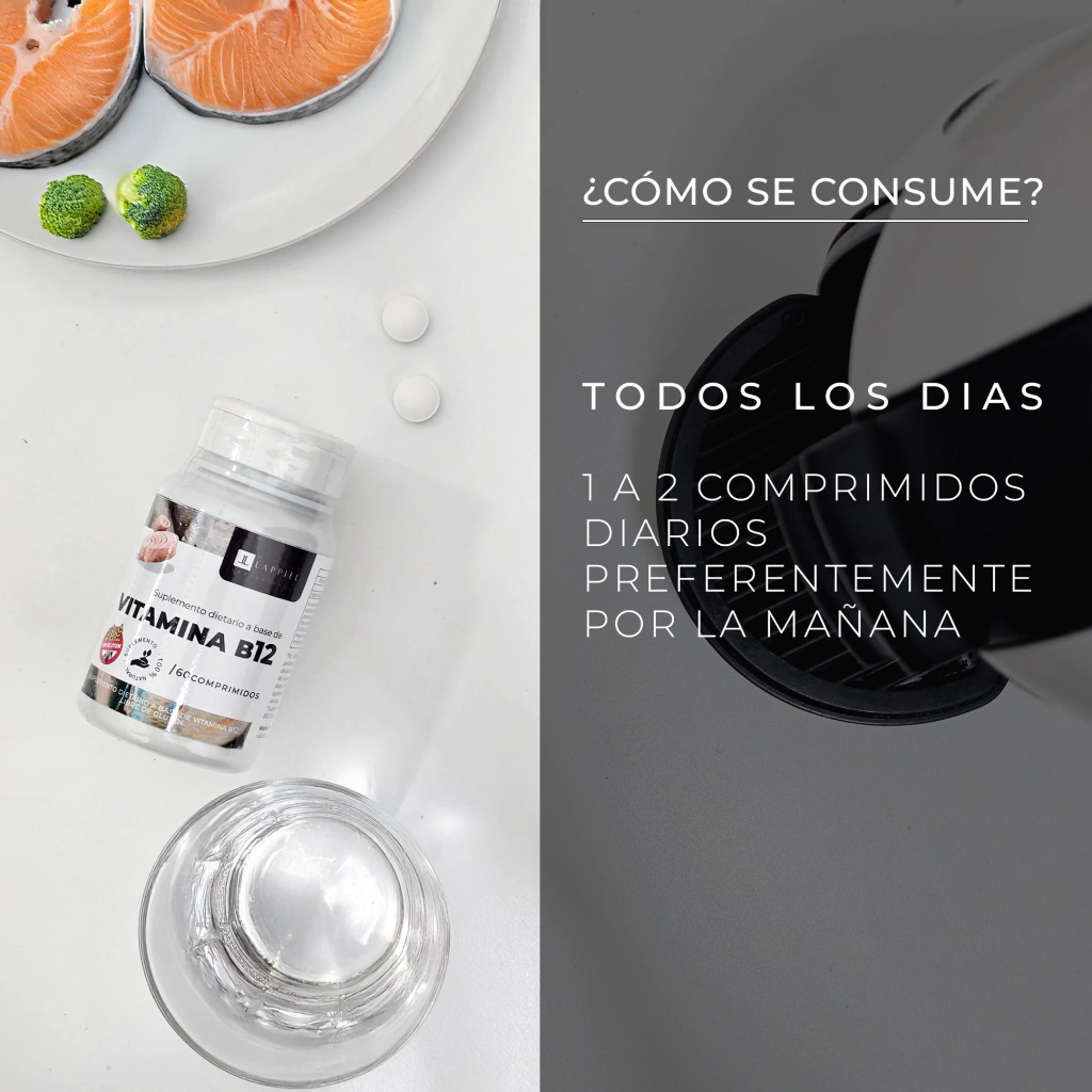 Vitamina B12 / Menos Fatiga Evitá la Anemia / 60 Comprimidos - LAPPIEL - Imagen 4